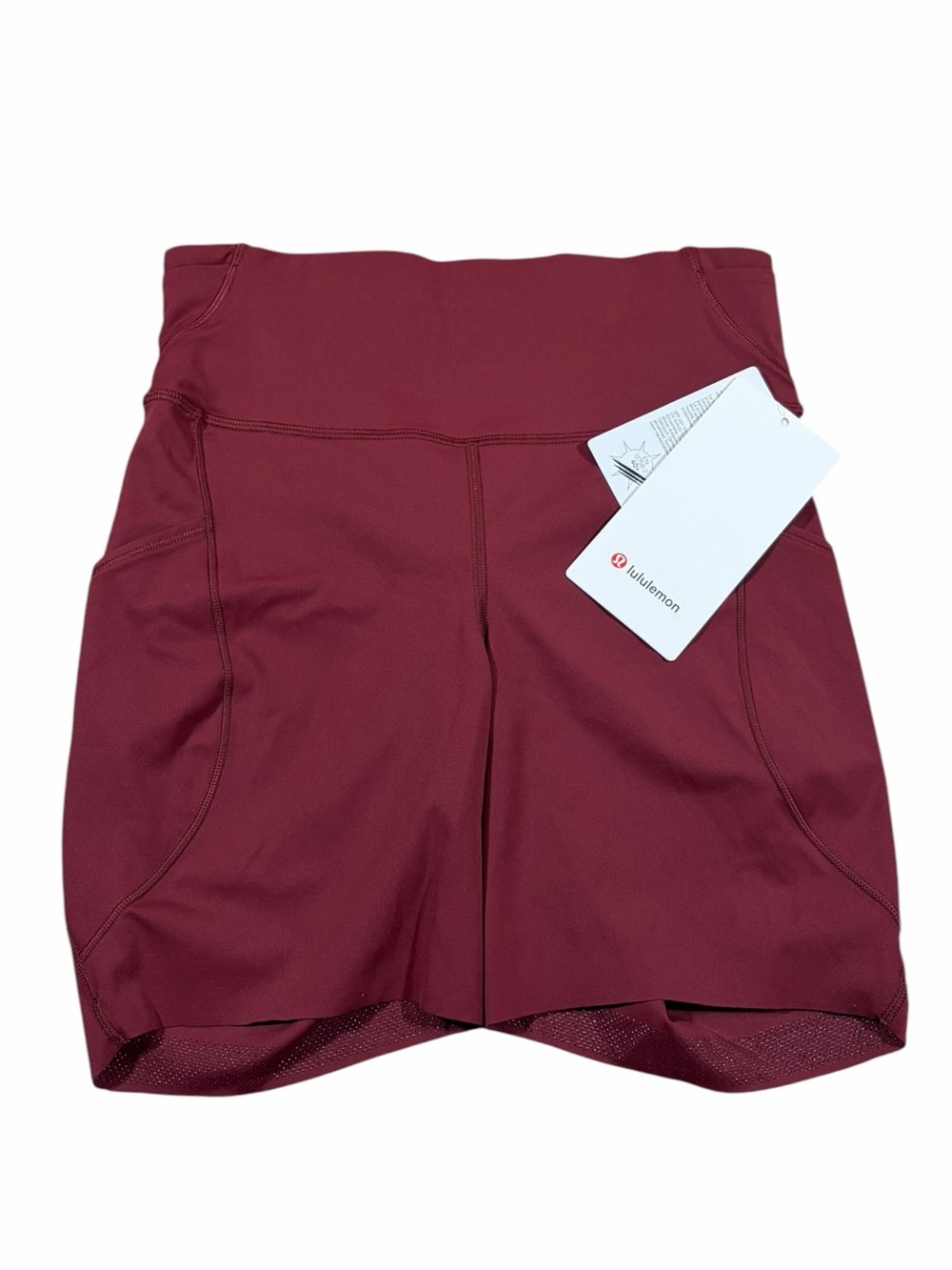 NWT Lululemon Fast and Free High-Rise Short 6" *Pockets (Burgundy Bay) Size 6
